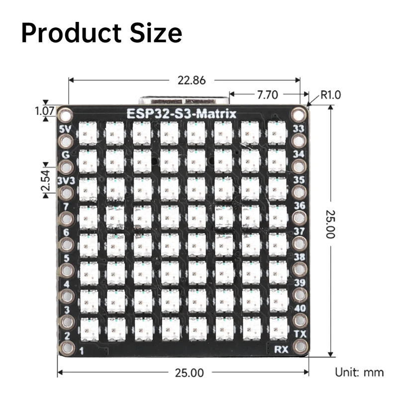 Мини-плата для разработки ESP3 – обзор и цена Rgb Led Matrix 8X8