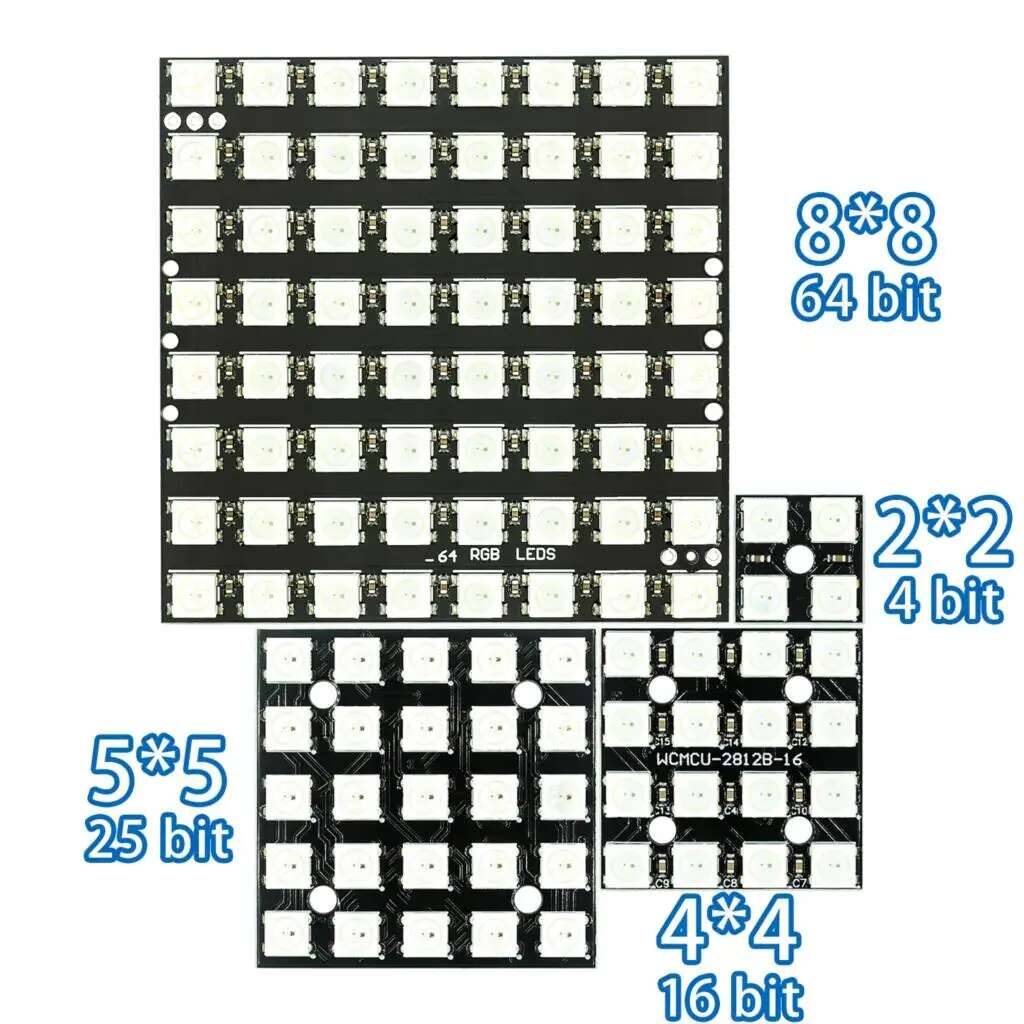 WS2812 5050 RGB 8X8 4 16 25 64 – обзор и цена Rgb Led Matrix 8X8
